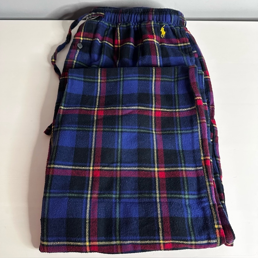 POLO RALPH LAUREN - Men’s Sleepwear, PJ’s, Plaid Flannel Sleep Pants, Size L